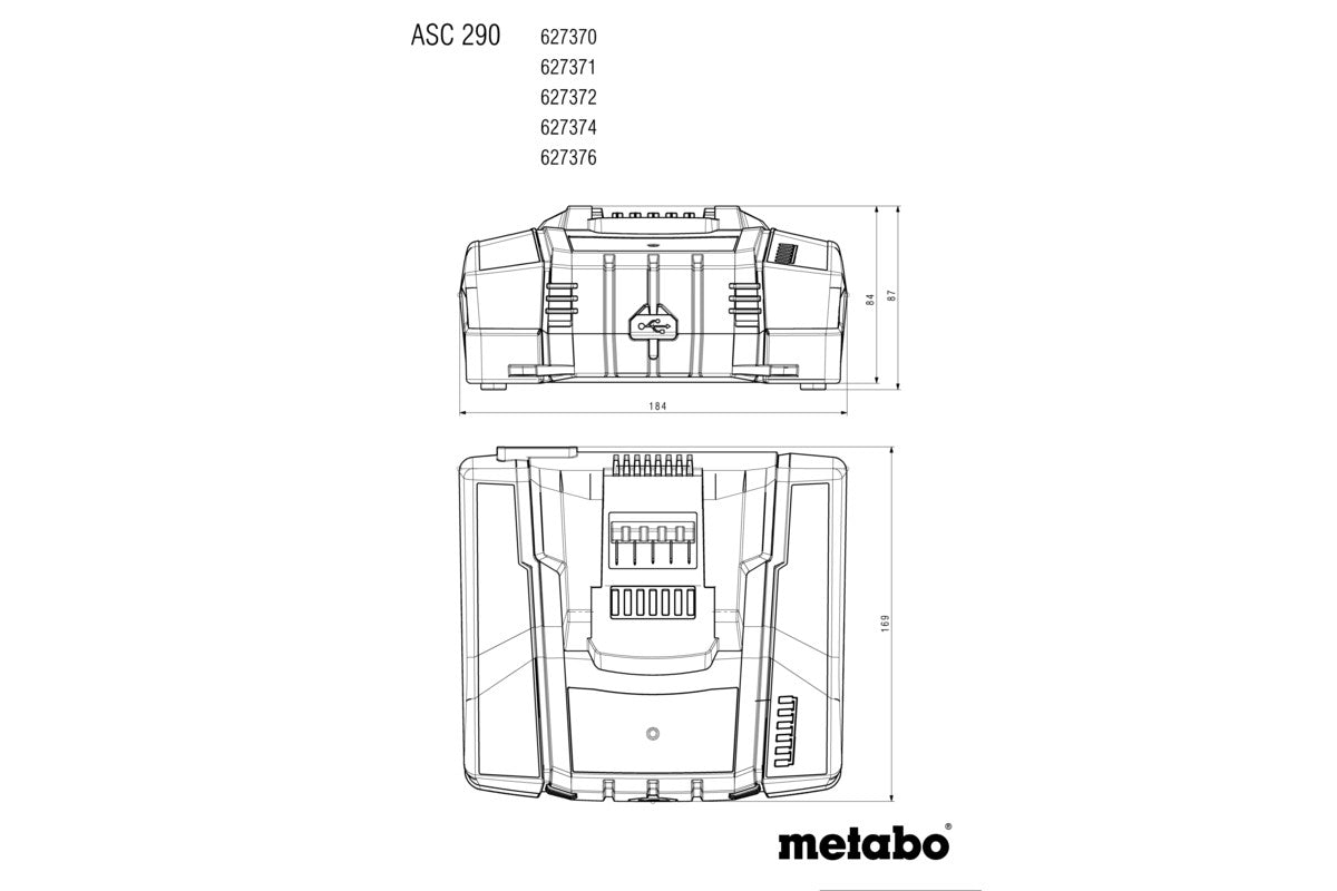 Quick charger ASC 290 , 12-36 V, "AIR COOLED", EU (627370000)