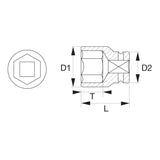 Bahco 1/2" Square Drive Socket 10 mm | 7800SM-10