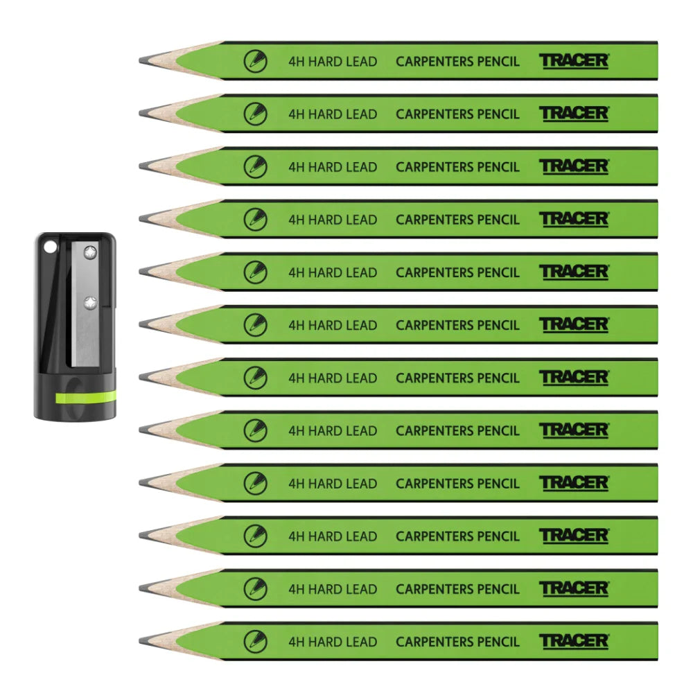TRACER Carpenters Pencils 10pc with Sharpener | ACP1