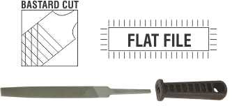 FILE.AFILE FLAT BASTARD 300MM SLEEVE