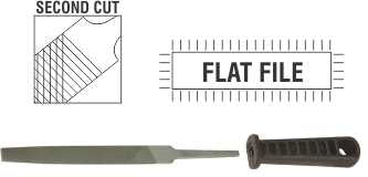 FILE.AFILE FLAT 2ND CUT 100MM SLEEVE