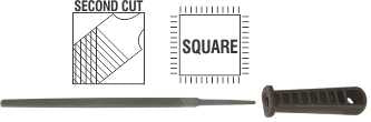 FILE.AFILE SQUARE 2ND CUT 300MM SLEEVE