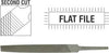 FILE AFILE FLAT 2ND CUT 100MM
