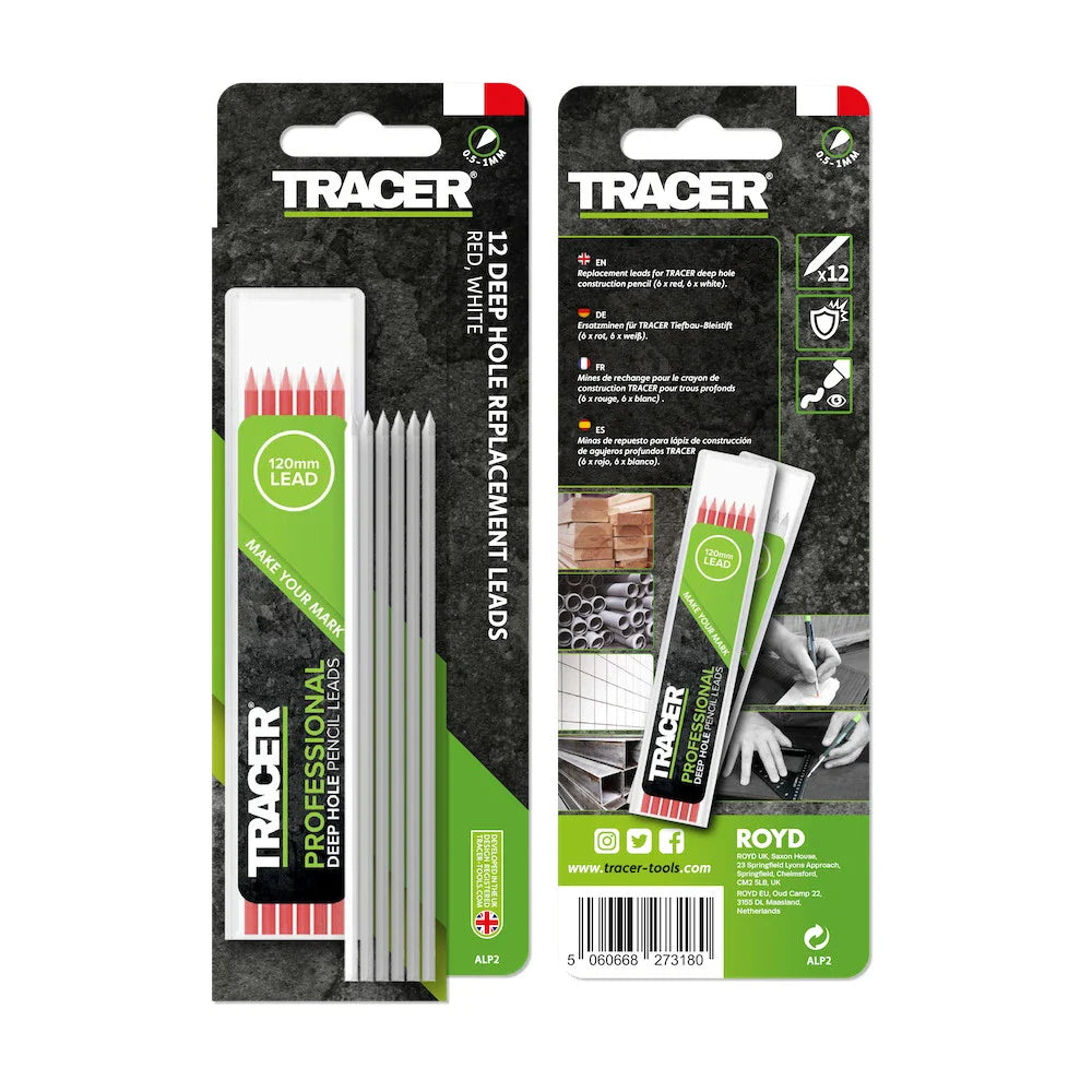 TRACER Red & White 2.8mm Leads 12pcs | ALP2