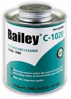 PVC WELD CLEANER 473ML BAILEY