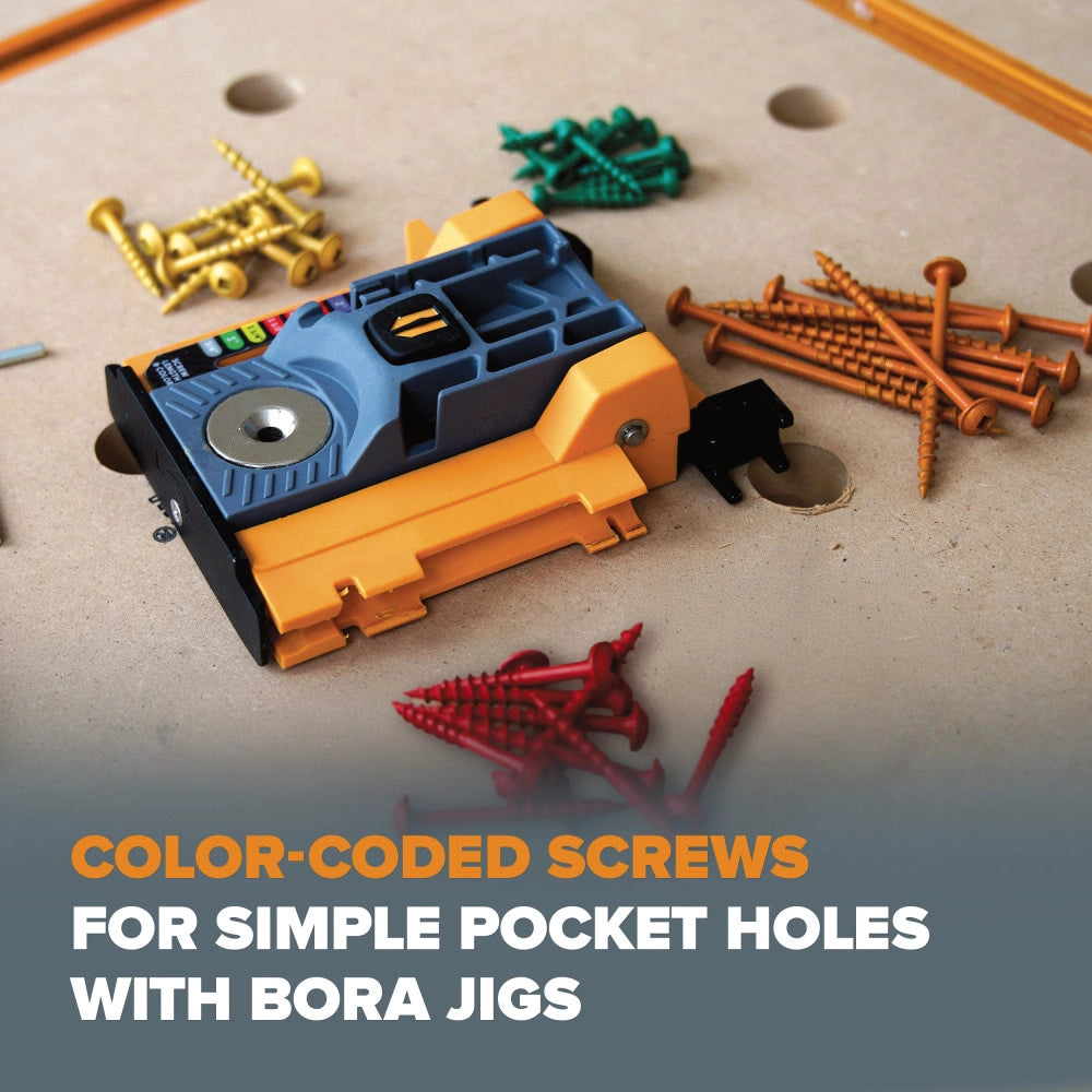 BORA 800-Piece Pocket-Hole Screw Kit Coarse | BR-A180203