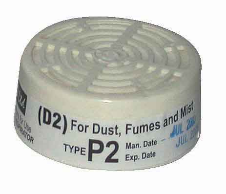 RESPIRATOR SPARE FILTER DUST D2/P2
