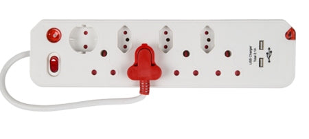 MULTIPLUG  8WAY SURGE +2USB