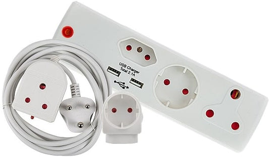 COMBOPACK WHITE 3M LEAD+USB,SCHUCKO ADAP