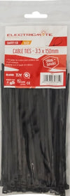 CABLE TIES E/MATE BLACK 310X4.8MM P/100