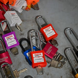 Red 46mm Personal Isolation Safety Padlock – Keyed Different