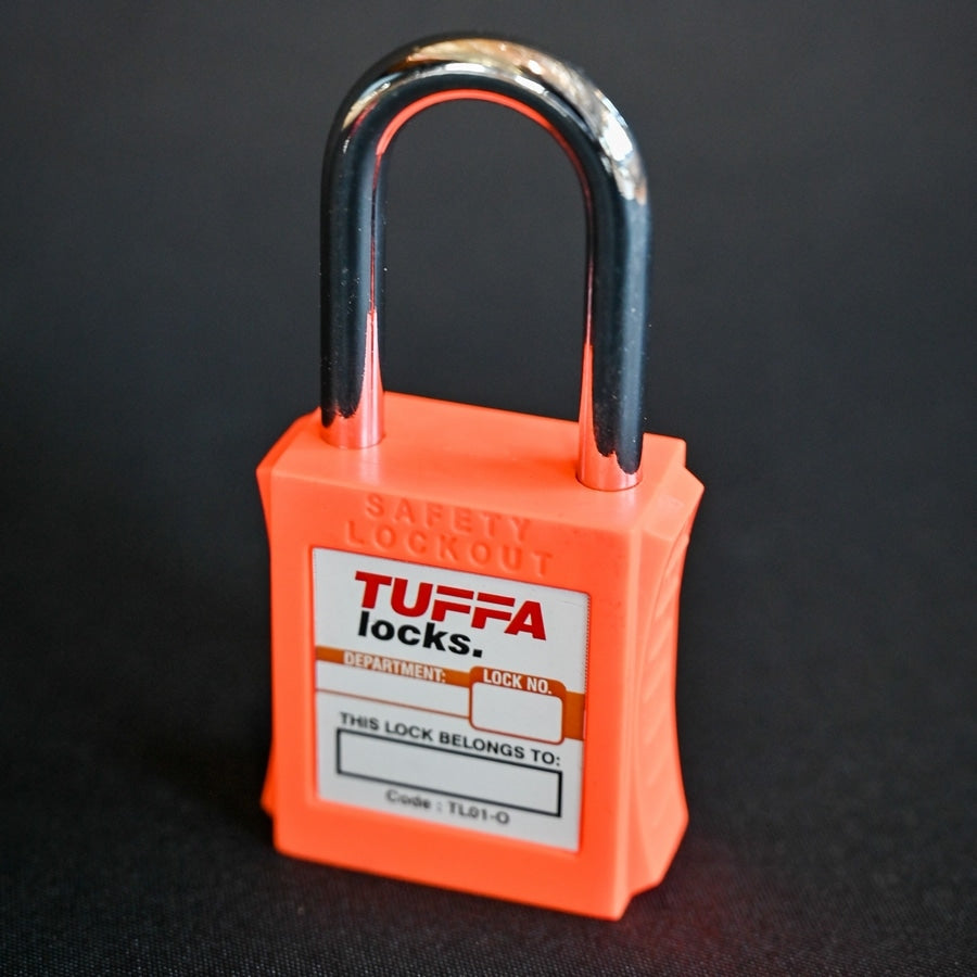 Orange 46mm Warning Isolation Safety Padlock – Keyed Different
