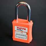 Orange 46mm Warning Isolation Safety Padlock – Keyed Different