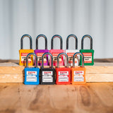 Orange 46mm Warning Isolation Safety Padlock – Keyed Different
