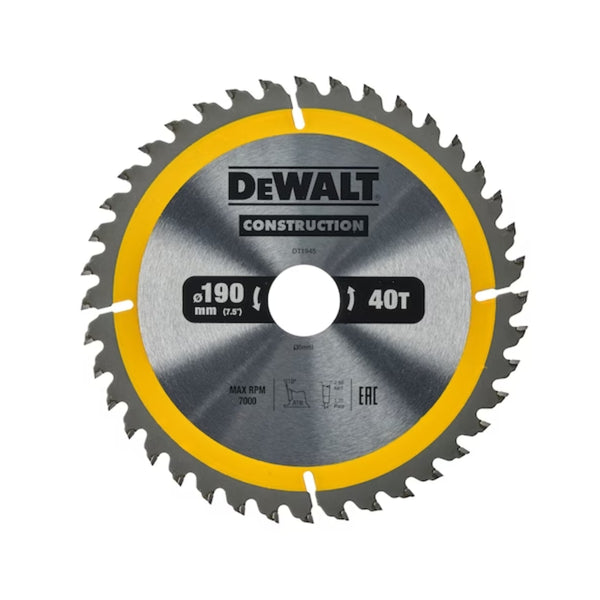 DEWALT Circular Saw Blade 190mm 40T | DT1945