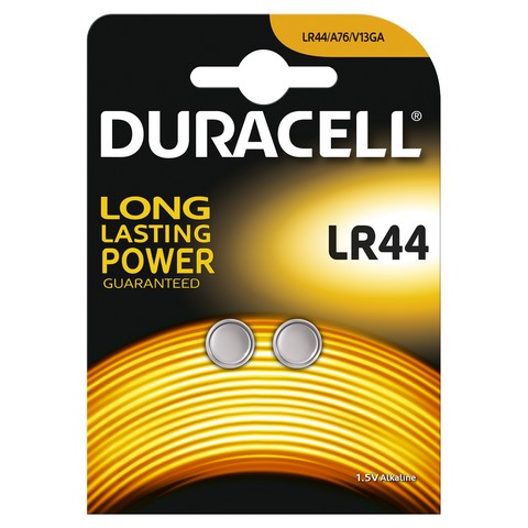 DURACELL BATT ALKALINE LR44 2X10  PER BOX