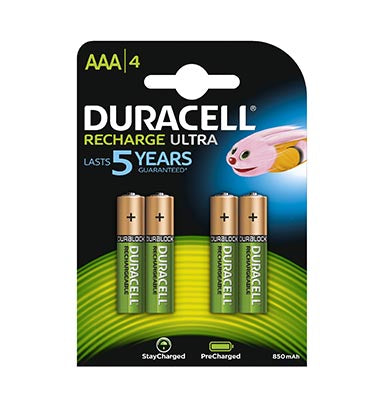 DURACELL BATT RECHARGE AAA  4X10 PER BOX