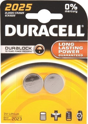 DURACELL BATT COIN DL2025 2X10  PER BOX