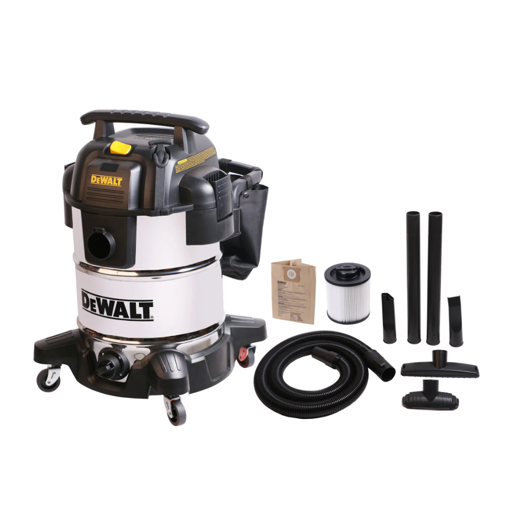DEWALT Portable 38L Stainless Steel Wet Dry Vacuum Cleaner | DXV38SPTA