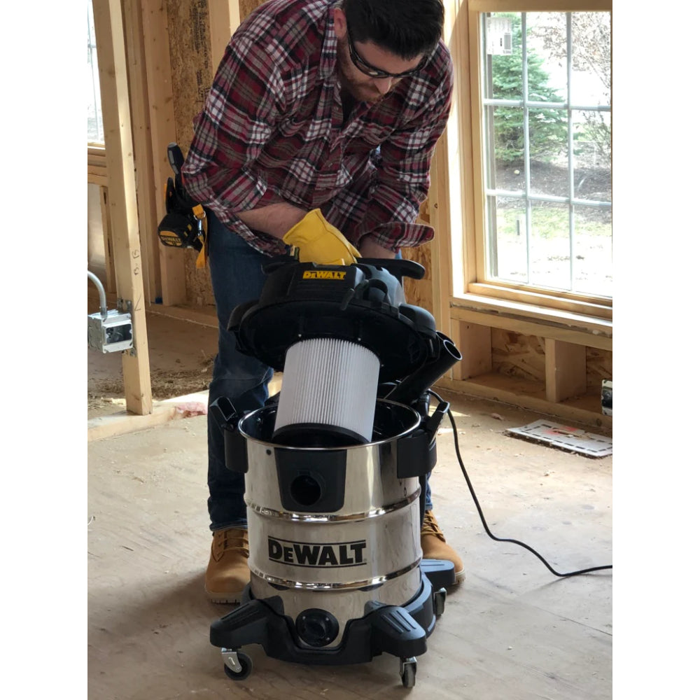 DEWALT Portable 38L Stainless Steel Wet Dry Vacuum Cleaner | DXV38SPTA