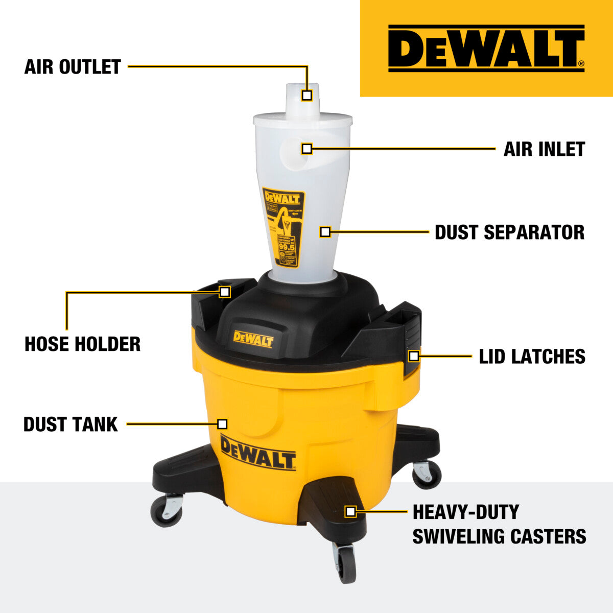 DEWALT Cyclone Dust Collection Separator 23L | DXVCS002