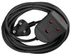 EXTENSION LEAD 10A  5M BLACK E/MATE