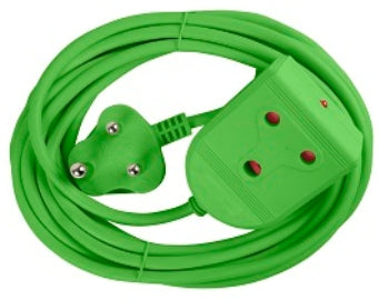 EXTENSION LEAD 10A  5M GREEN E/MATE