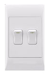 SWITCH E/MATE 2L 1WAY 2X4 WHITE