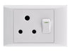 SOCKET E/MATE 2X4 SINGLE 16A WHITE