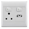 SOCKET E/MATE 4X4 SINGLE 16A+EURO WHITE