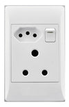 SOCKET E/MATE 2X4 16A+EURO  WHITE