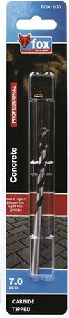 FOX DRILL BIT CONCRETE 7.0MM X 100MM