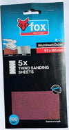 ABR FOX SANDING 93X185MM 80G VELCRO 5PC