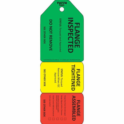 3 Stage Flange Tags (packs of 100)