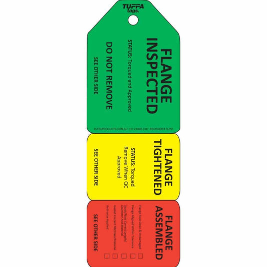 3 Stage Flange Tags (packs of 100)