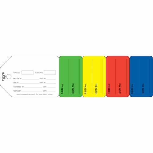 5 Stage Flange Tags (packs of 100)