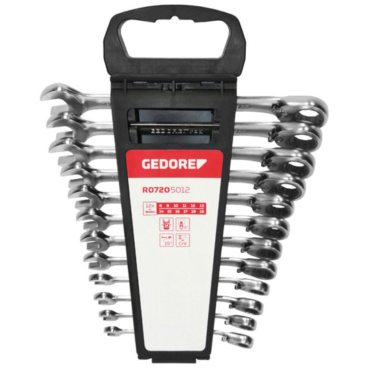 SPANNER GED RED REV 8-19MM 12PCE SET
