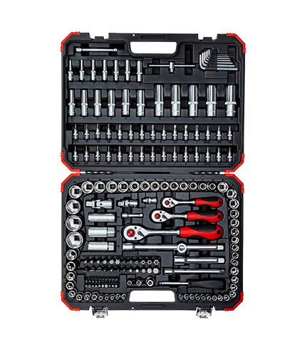 SOCKET SET GED RED 1/4"+ 3/8"+1/2"172PCE