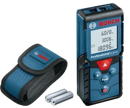 Measuring Distance Measurer / 0,05 – 40m / Length, Area, Volume, Add/Subtract values, Continuous meas., Indirect Height / Memory