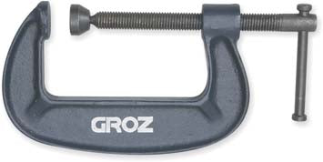 CLAMP GROZ G RIBBED 100MM GCL-13D/100