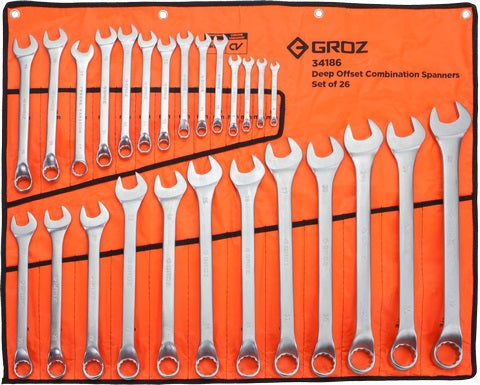 SPANNER GROZ COMB.SET 6-32MM 26PC