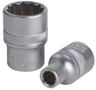 SOCKET BIHEX GROZ 3/4" DR 24MM CRV