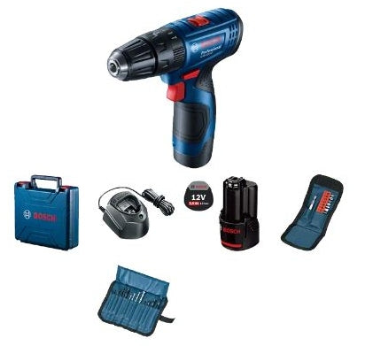 Impact Drill 12V, 2x 1.5Ah, Case, 30/14 Nm