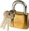 PADLOCK MTS BRASS/PL 50MM D/BLIST WZ362
