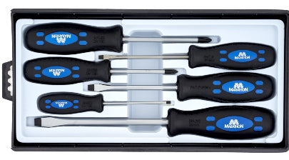 6pc Screwdriver set in plastic carry case