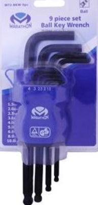 Ball Key Wrench 9pc Set 1.5-10mm
