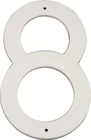 MACKIE NUMBER PLASTIC WHITE 200MM NO.8