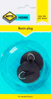 MTS HOME  BASIN PLUG RUBBER BLACK 2PC