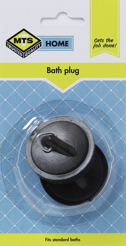 MTS HOME  BATH PLUG BLACK 2PC