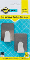 MTS HOME  MED RECTANGLE SSTEEL HOOK 2PC